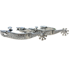Espora Vinagre Billy 1 ¼” Preta com Detalhe e Roseta 3077 Inox