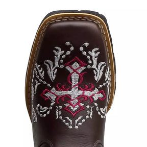 Bota Texana Feminina "Cruz Rosa"