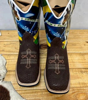 Bota Texana Country Muladeiros Do Brasil + Faca Brinde