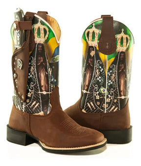 Bota Texana Padroeira Senhora Aparecida  + Faca Brinde