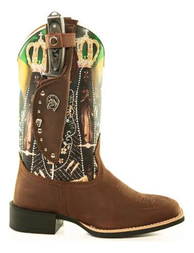 Bota Texana Padroeira Senhora Aparecida  + Faca Brinde