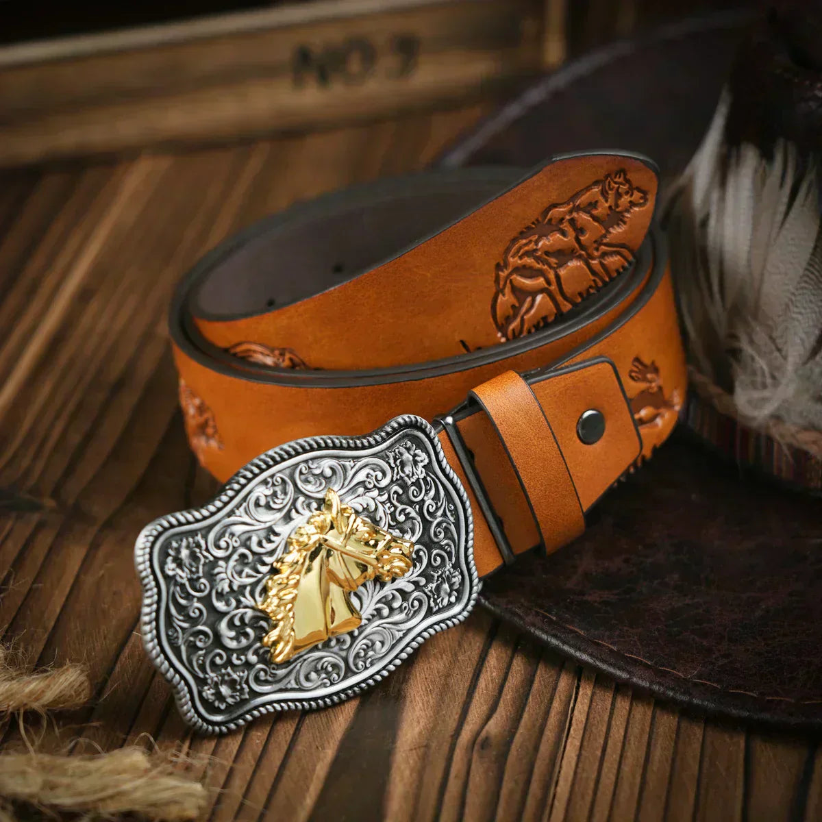 Cinto Cavalo Nobre em Couro Premium