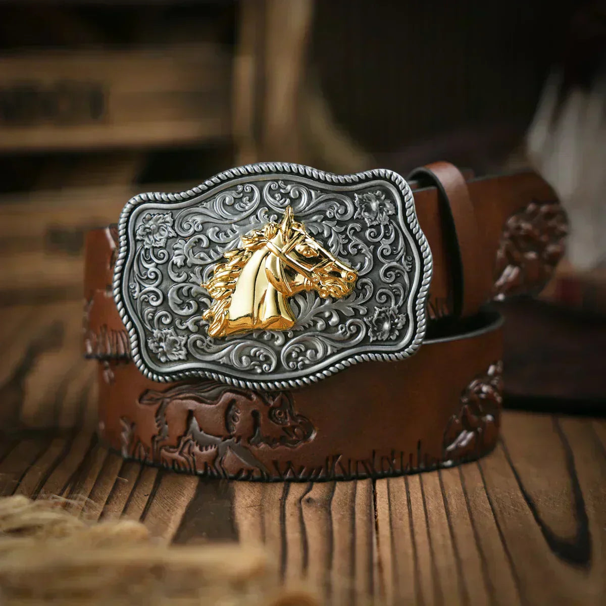 Cinto Cavalo Nobre em Couro Premium